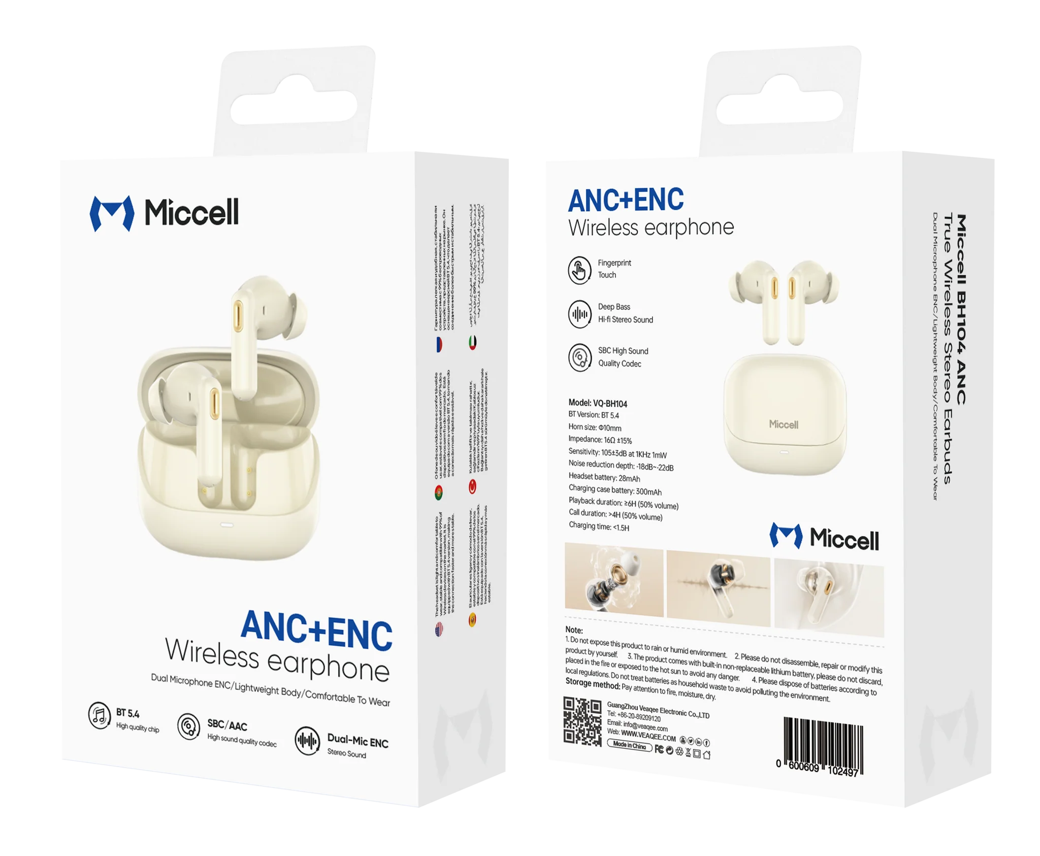 WIRELESS EARBUDS (ANC + ENC) VQ - BH104