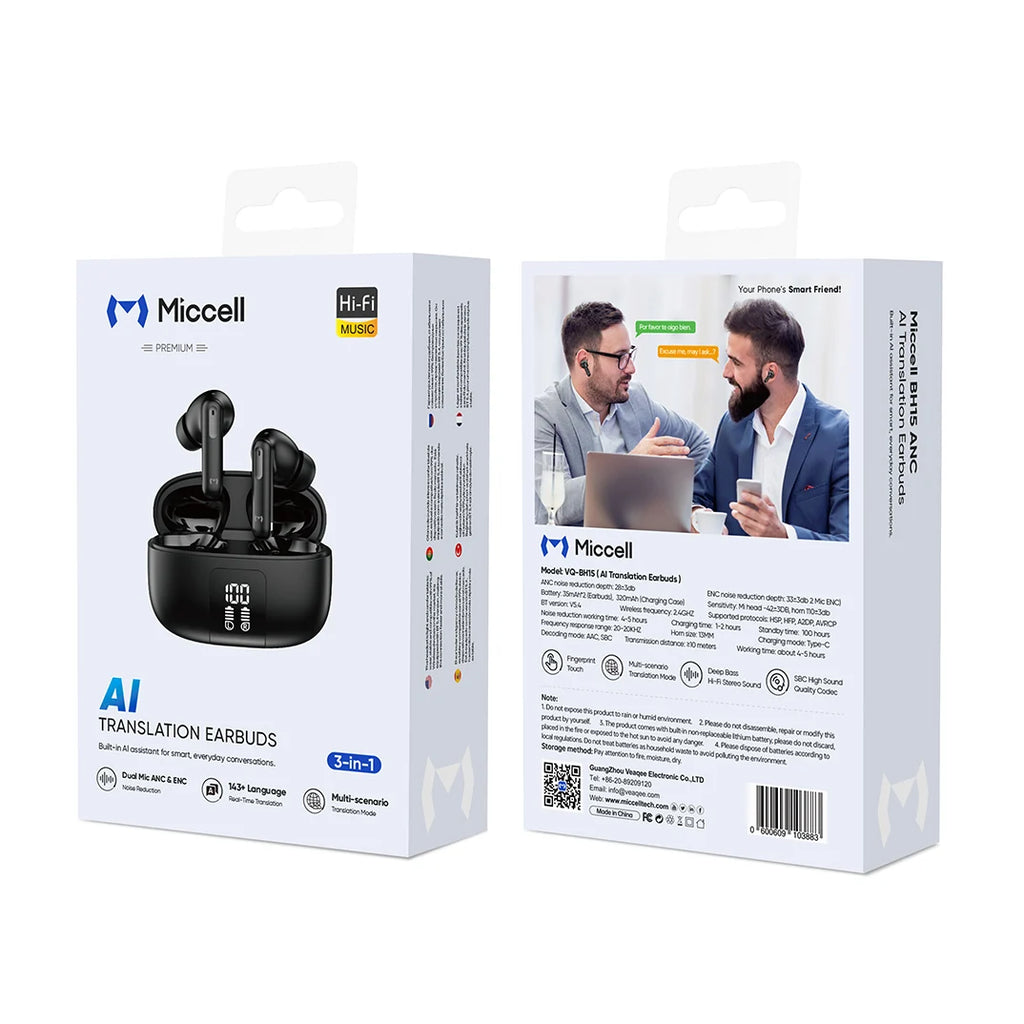 Ai TRANSLATION EARBUDS (ANC+ENC) VQ - BH15