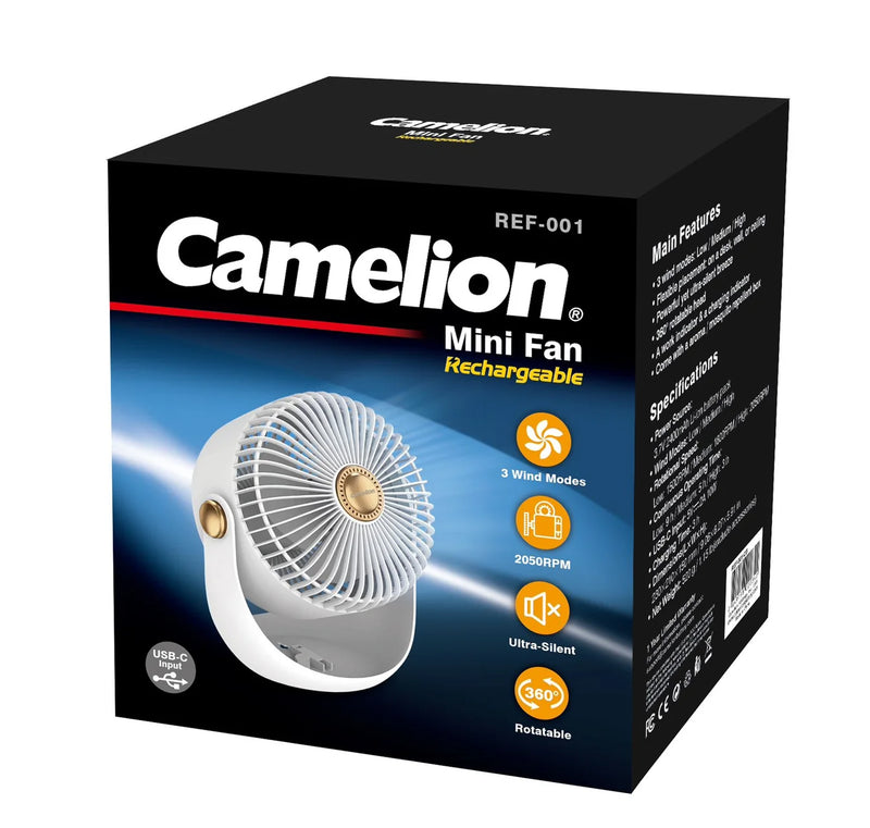 Mini rechargeable fan camelion – REF001