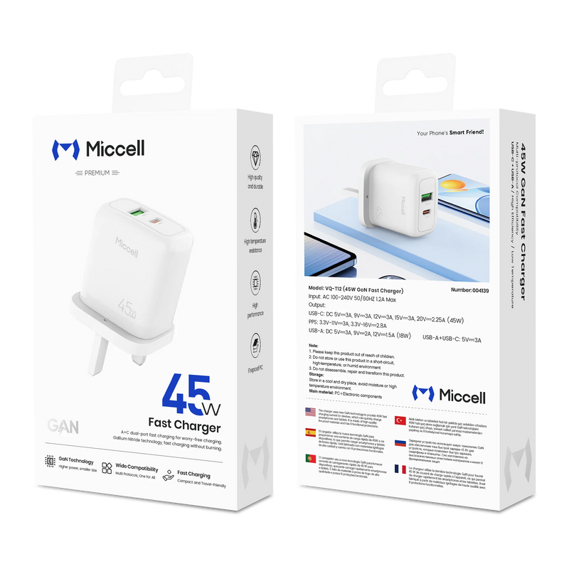 Fast Charger VQ - T12 (A+C) 45W