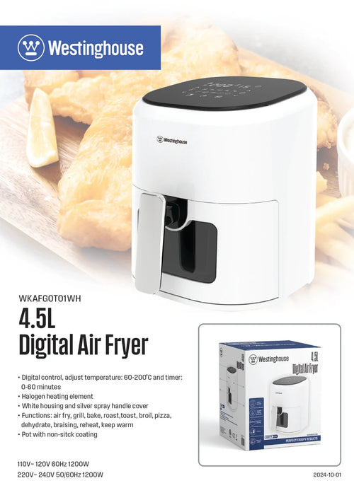 4.5L DIGITAL AIRFRYER SIMPLE LIFE - WKAFGOT01