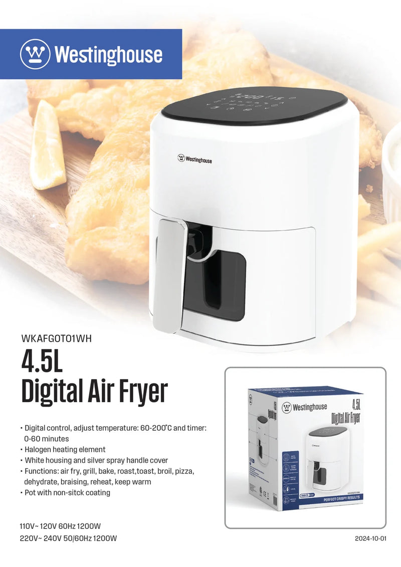 4.5L Digital Air fryer Simple Life - WKAFGOT01