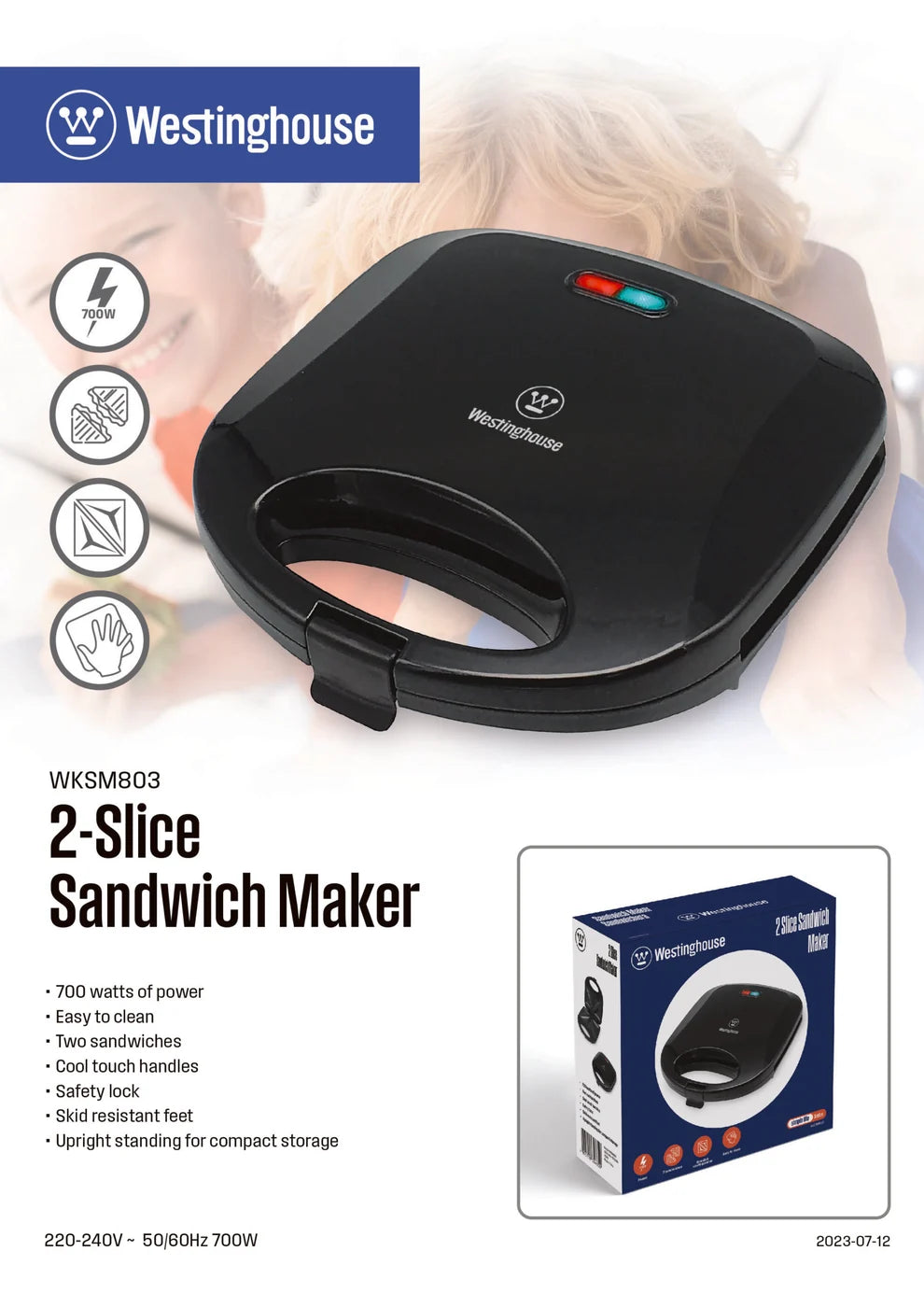 SIMPLE LIFE SANDWICH MAKER - WKSM803