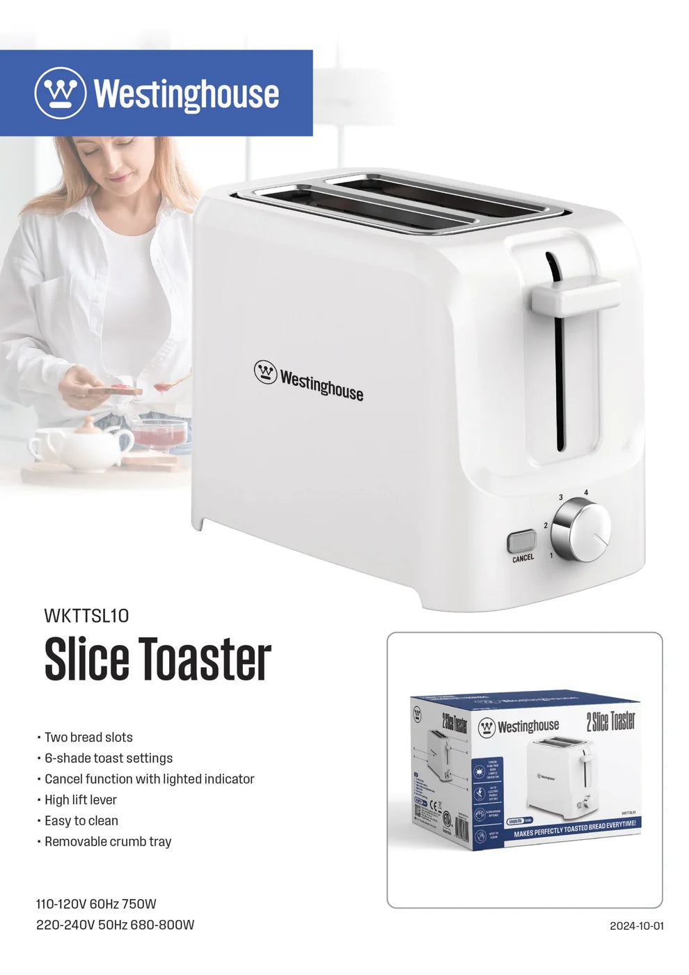 2 SLICE TOASTER SIMPLE LIFE - WKTTSL10