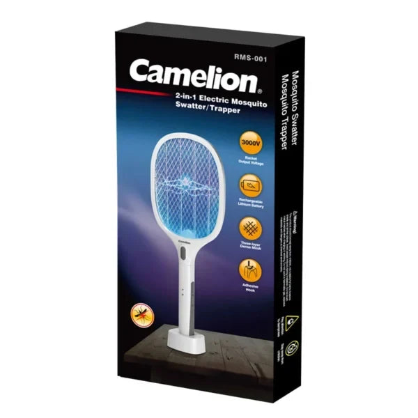 Camelion RMS-001 2-in-1 electric mosquito swatter/trapper